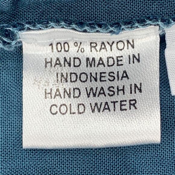 South Moon Under NWOT Top Boho Embroidered Tie Dye Green White Box Cut Size S - Picture 12 of 13